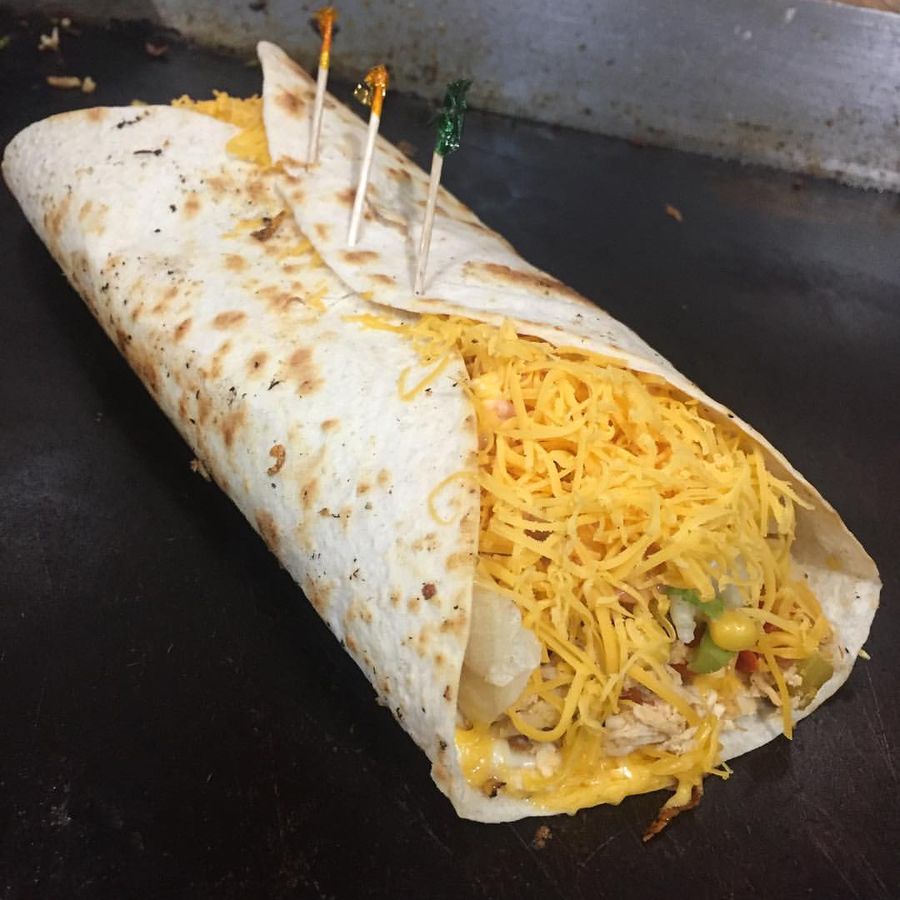 Dominican burrito wrap with cheese